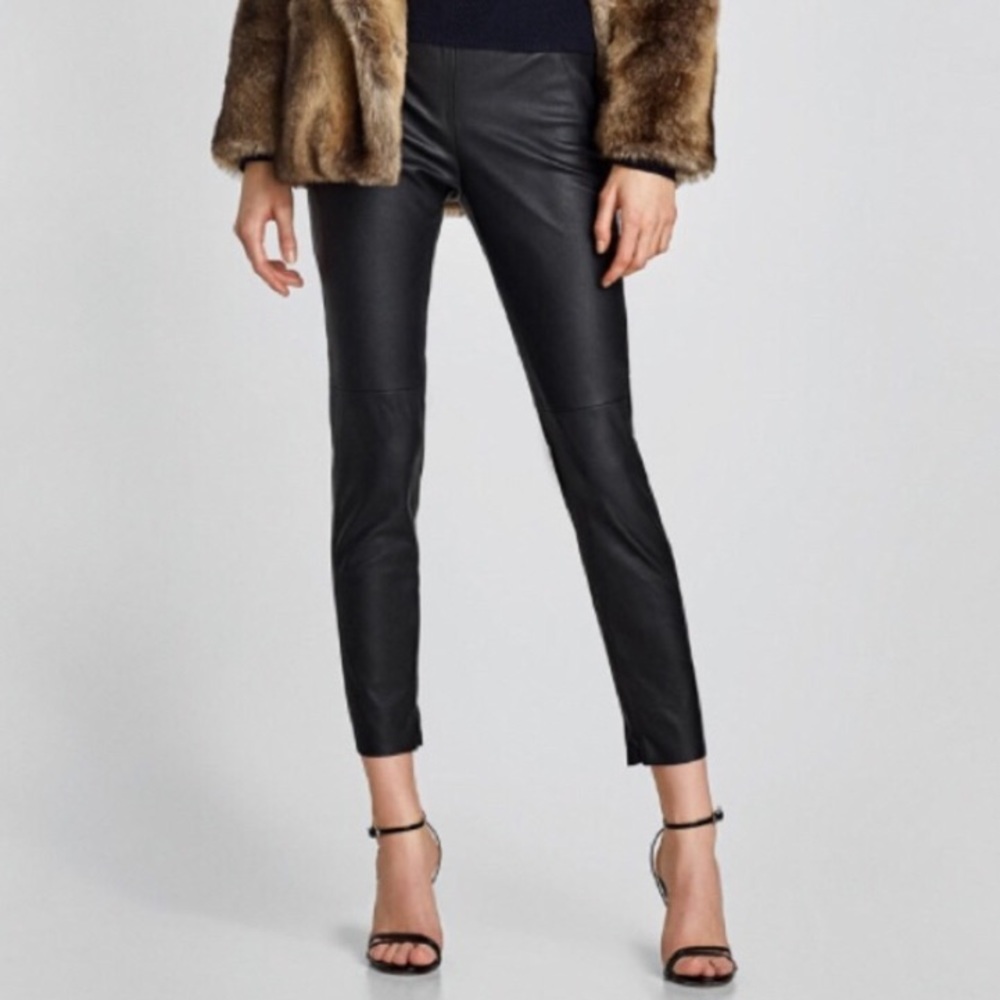 Zara faux leather pants